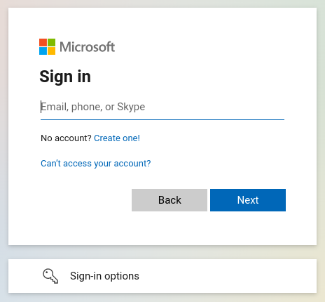 Microsoft Sign in