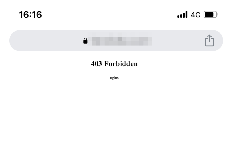 WordPress Login - 403 Forbidden